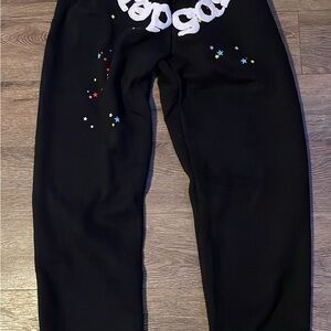 Black Starry sp5der Sweatpants